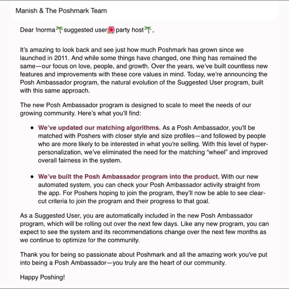 Suggested User/Posh Ambassador - Picture 3 of 3